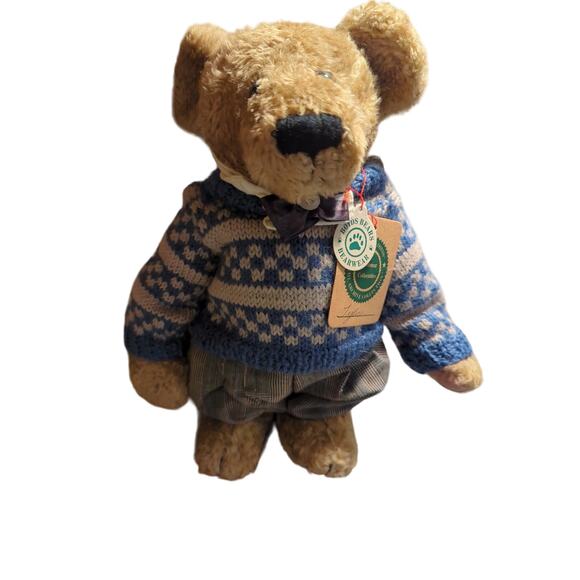 Boyds Bears Tyler Archive Collection Sweater Pants Bow Tie Articulated 13" NWOT - Picture 1 of 8